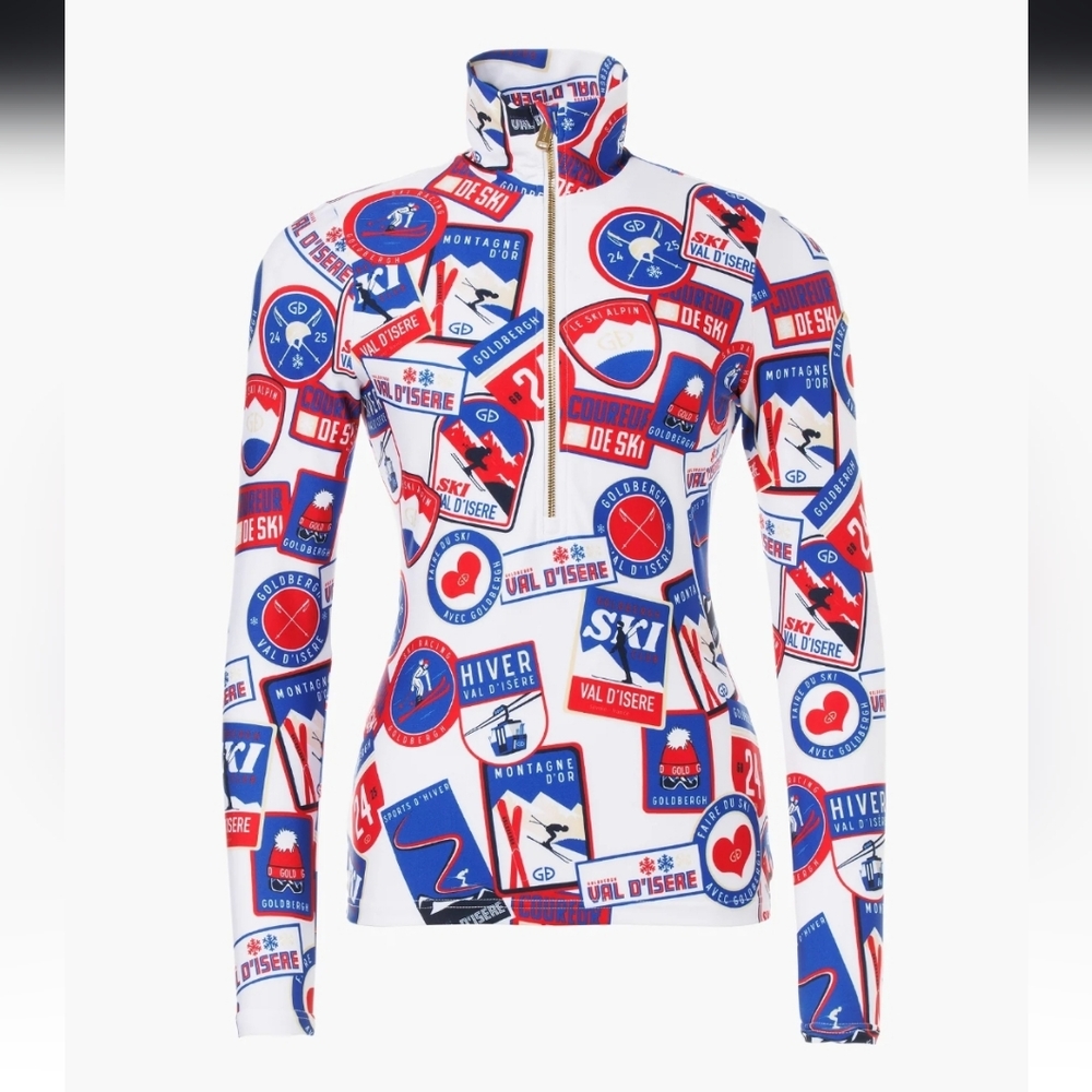 Goldbergh Collect Turtleneck Pully Red Blue White Goldbergh Collect Base Layer
